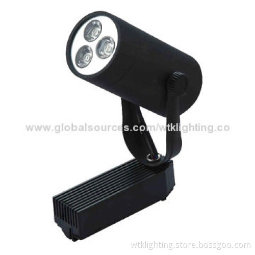 3W LED Track Light with High-quality/Aluminum/900-990lm/Epistar Chip/2-year Warranty/Customized